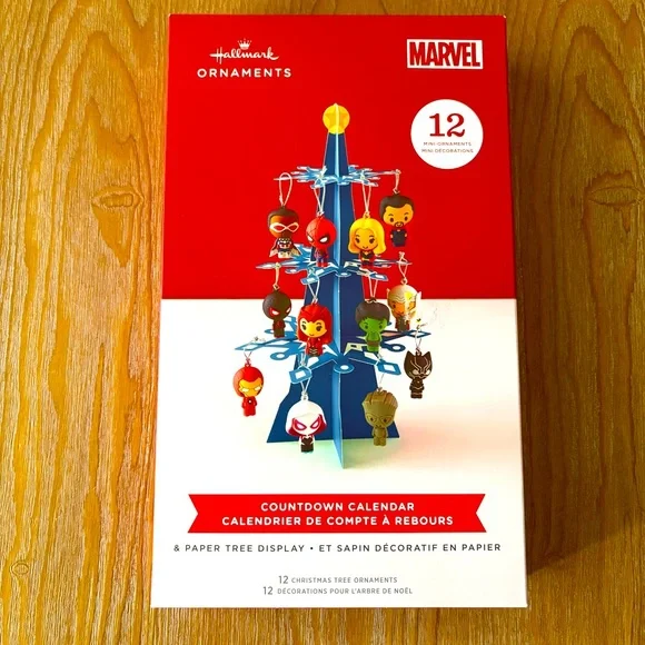 Hallmark Marvel NIB Ornament Countdown Calendar Tree Set - Picture 3 of 5